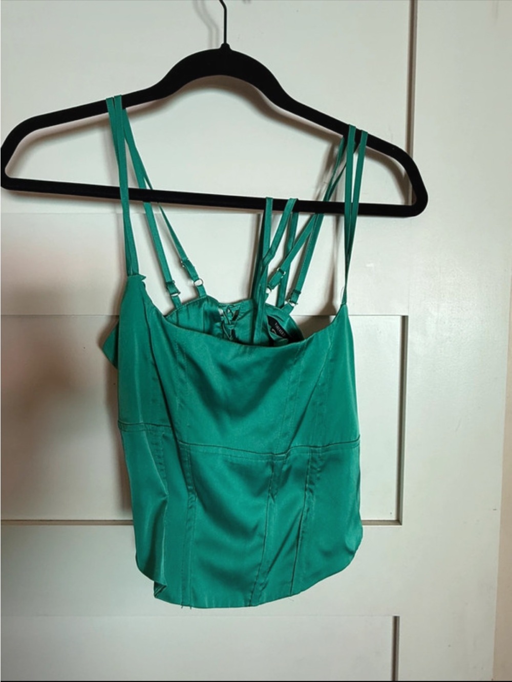 Teal Satin Multi-Strap Cami